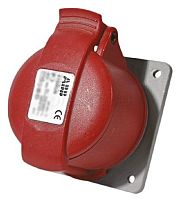 Розетка кабельная встраиваемая ABB Easy-Safe 416RU6 16А 3P+PE+N 400В IP44 красный картинка 